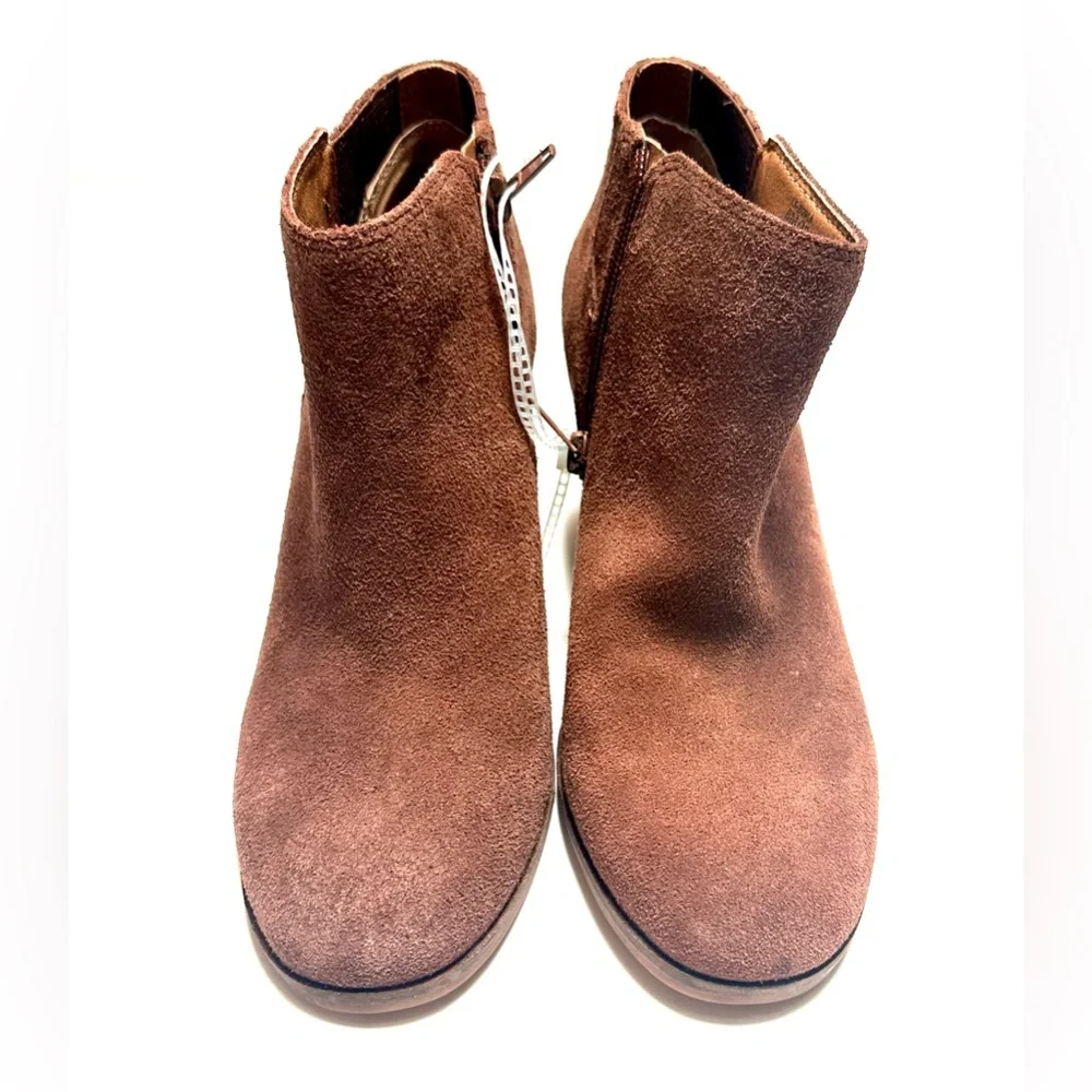 Lucky Brand Zorla Leather Wedged Zip Ankle Booties size 8/39 NWT - Picture 8 of 13